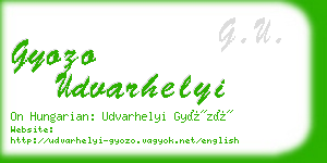 gyozo udvarhelyi business card